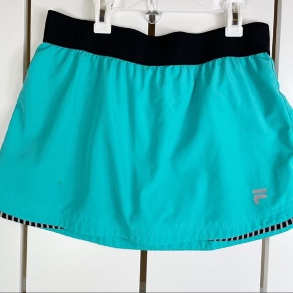 Fila Pants - FILA Seafoam Running Skirt with Built in Shorts Size Large